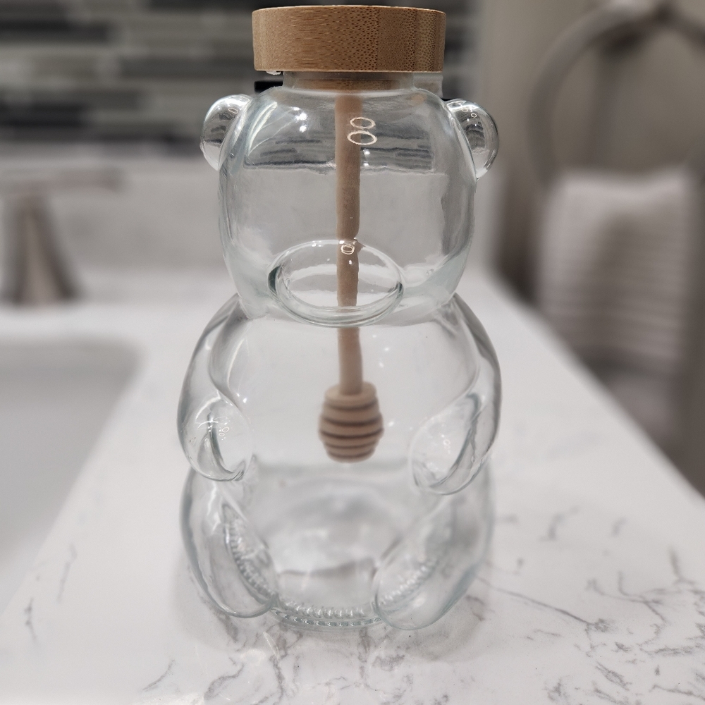 Honey Bear Glass Jar
